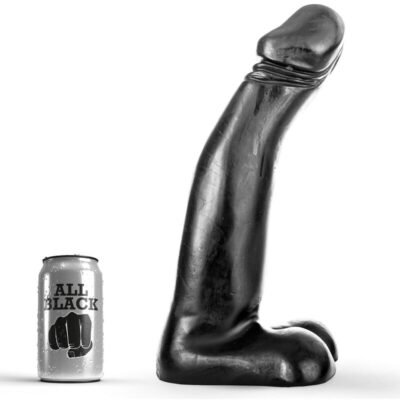 962 ALL BLACK - DILDO REALISTA NEGRO FISTING 29 CM