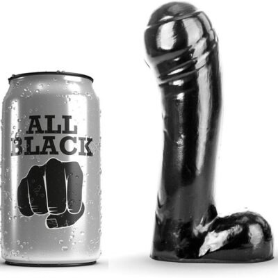 ALL BLACK - DILDO NEGRO 15 CM