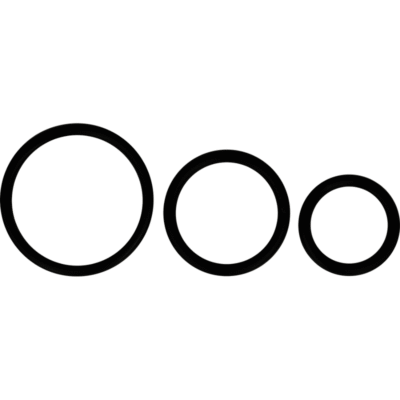 5137 OHMAMA - SET 3 ANILLOS DE SILICONA NEGRO