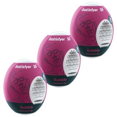 5175 SATISFYER - 3 HUEVOS MASTURBADORES BUBBLE