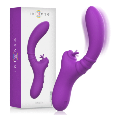 8031 INTENSE - HARRY VIBRADOR FLEXIBLE CON LENGUA MORADO