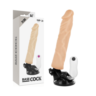 7379 BASECOCK - VIBRADOR REALÍSTICO CONTROL REMOTO NATURAL 21 CM -O- 4 CM