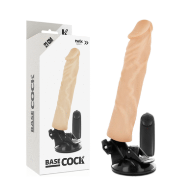 7403 BASECOCK - VIBRADOR REALÍSTICO CONTROL REMOTO NATURAL 21 CM -O- 4 CM