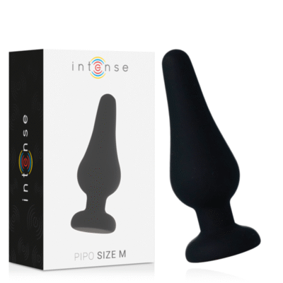 11547 INTENSE - ANAL PLUG PIPO M SILICONE NEGRO 11 CM