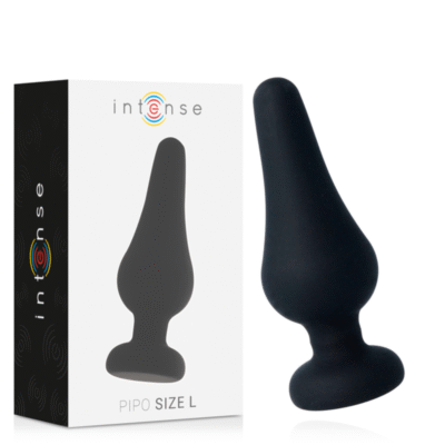 11548 INTENSE - ANAL PLUG PIPO L SILICONE NEGRO 13 CM