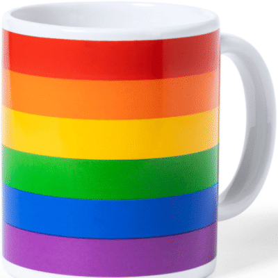 2939 PRIDE - TAZA CON LA BANDERA LGBT EN CAJA INDIVIDUAL KRAFT /es/pt/en/fr/it/