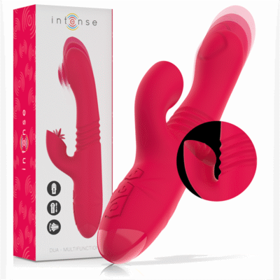 8079 INTENSE - DUA VIBRADOR MULTIFUNCIÓN RECARGABLE UP & DOWN CON LENGUA ROJO