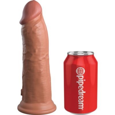 6093 KING COCK - ÉLITE DILDO REALÍSTICO VIBRADOR & SILICONA 20.3 CM CARAMELO
