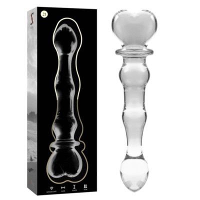 NEBULA SERIES BY IBIZA - MODELO 21 DILDO CRISTAL TRANSPARENTE 20.5 CM -O- 3.5 CM