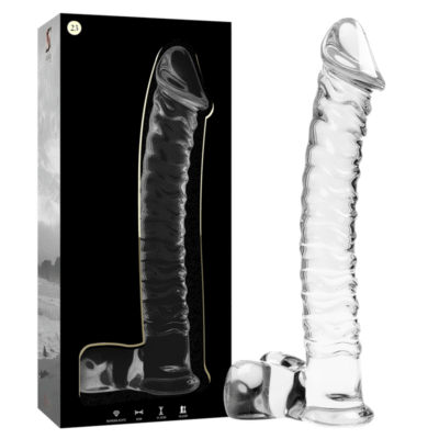 NEBULA SERIES BY IBIZA - MODELO 23 DILDO CRISTAL TRANSPARENTE 21.5 CM -O- 4 CM