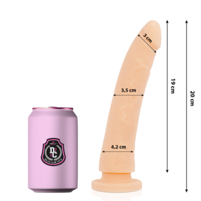 6013 DELTA CLUB - DILDO REALISTA NATURAL SILICONA MEDICA 20 CM -O- 4 CM