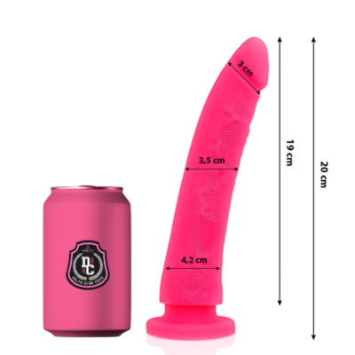 DELTA CLUB - DILDO REALISTA ROSA SILICONA MEDICA 20 CM -O- 4 CM