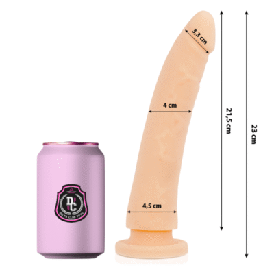6016 DELTA CLUB - DILDO REALISTA NATURAL SILICONA MEDICA 23 CM -O- 4.5 CM