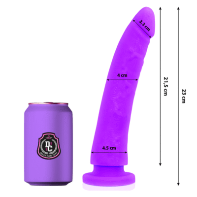 6019 DELTA CLUB - DILDO REALISTA LILA SILICONA MEDICA 23 CM -O- 4.5 CM