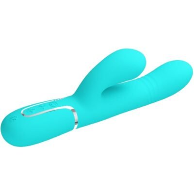 4349 PRETTY LOVE - VIBRADOR PUNTO G MULTIFUNCIÓN VERDE AGUA