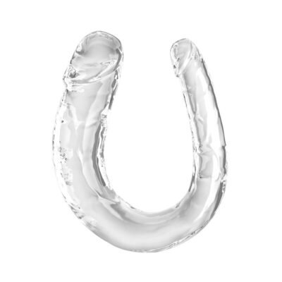 1160 KING COCK - DOUBLE TROUBLE DILDO DOBLE 33 CM TRANSPARENTE