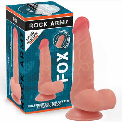 ROCKARMY - FOX DILDO REALISTA DDUAL DENSITY LIQUID SILICONE 19 CM -O- 3.2 CM