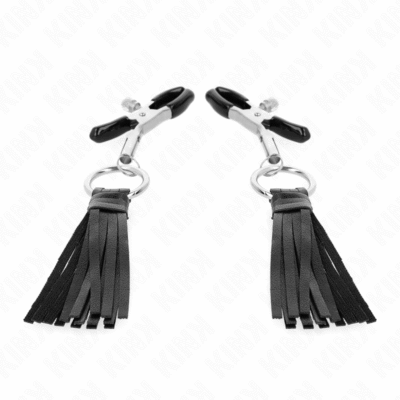 KINK - PINZAS PARA PEZONES CON BORLAS DE POLIPIEL 6 CM