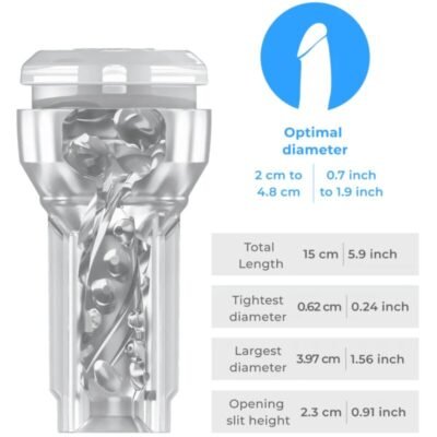 5640 KIIROO - FEEL POCKET STROKER CRYSTAL BY KIIROO TRANSPARENTE