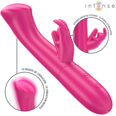 8362 INTENSE - JULIETA VIBRADOR RABBIT 18,6 CM 10 VIBRACIONES ROSA