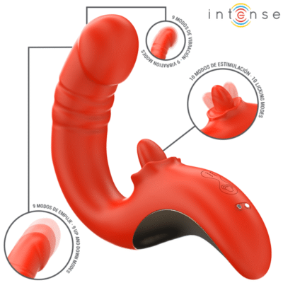 8366 INTENSE - PAULINA VIBRADOR & ESTIMULADOR EN FORMA DE U ROJO