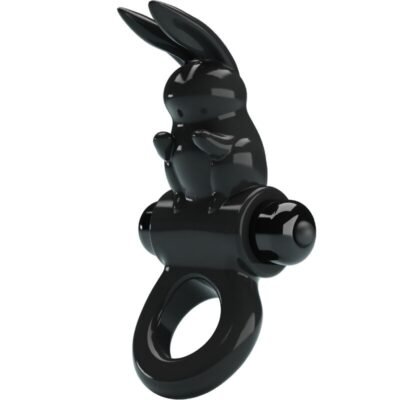 5645 PRETTY LOVE - EXCITING RING ANILLO VIBRADOR RABBIT 10 VIBRACIONES NEGRO