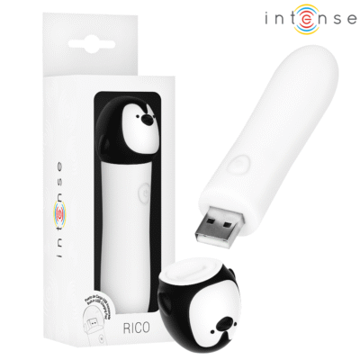 8448 INTENSE - RICO BALA VIBRADORA PINGÜINO RECARGABLE USB 10 X 2.2 CM