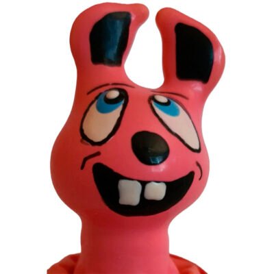 17092 CONDOMERIE - PRESERVATIVO DECORATIVO PINTADO A MANO LIEBRE ROSA RIENDO