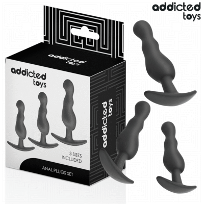 ADDICTED TOYS - SET DE 3 PLUG ANAL SILICONA MODELO 1