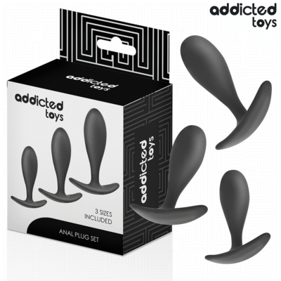 ADDICTED TOYS - SET DE 3 PLUG ANAL SILICONA MODELO 2