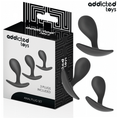 ADDICTED TOYS - SET DE 3 PLUG ANAL SILICONA MODELO 3
