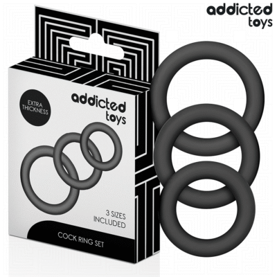 ADDICTED TOYS - SET DE ANILLOS SILICONA MODELO 1