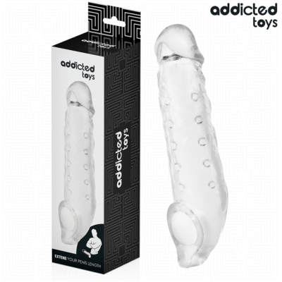 ADDICTED TOYS - FUNDAS PARA EL PENE TRANSPARENTE TALLA M 27 CM