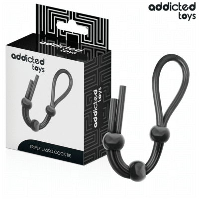 ADDICTED TOYS - CUERDA SILICONA PARA EL PENE DE LAZO TRIPLE