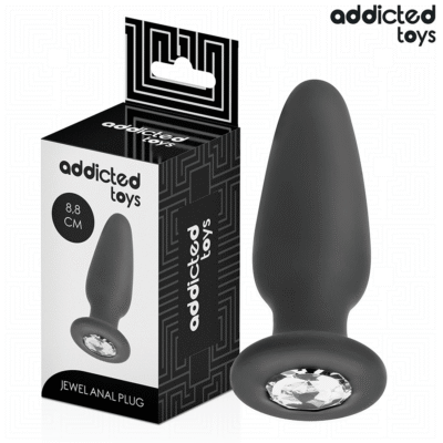ADDICTED TOYS - PLUG ANAL CON JOYA SILICONA TALLA S 8,8 CM