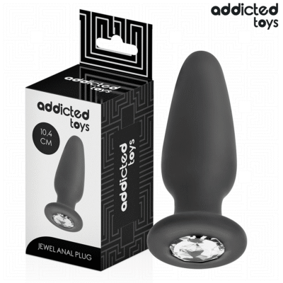 ADDICTED TOYS - PLUG ANAL CON JOYA SILICONA TALLA M 10,4 CM