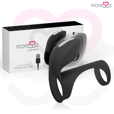 MORESSA - BRANDON POTENTE ANILLO VIBRADOR CON FUNDA DE ENGROSAMIENTO MASCULINO