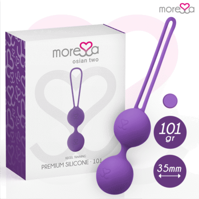 6996 MORESSA - OSIAN TWO ENTRENAMIENTO SUELO PELVICO 101gr PREMIUM SILICONA LILA