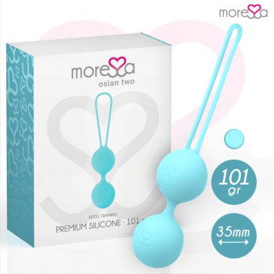 6994 MORESSA - OSIAN TWO ENTRENAMIENTO SUELO PELVICO 101gr PREMIUM SILICONA TURQUESA