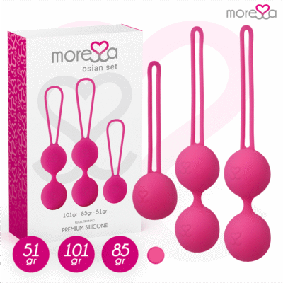 7001 MORESSA - OSIAN SET PREMIUM SILICONA ROSA (Osian One - 51 g | Osian Two - 101 g | Osian Three 85 g)