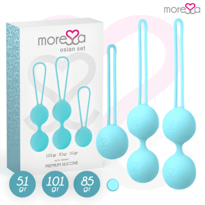 7004 MORESSA - OSIAN SET Osian One; 51 Gr / Osian Two; 101 Gr / Osian Three 85 gr PREMIUM SILICONA TURQUESA