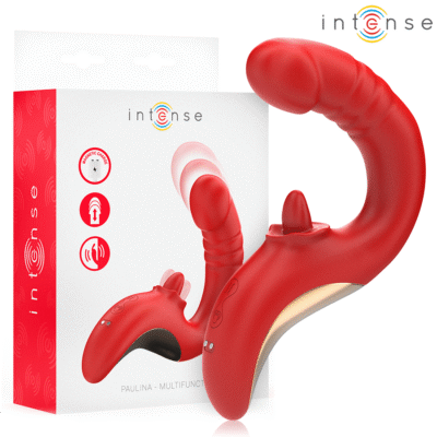 16578 INTENSE - PAULINA VIBRADOR & ESTIMULADOR EN FORMA DE U ROJO