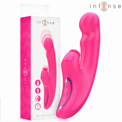 INTENSE - EMI VIBRADOR 13,5 CM MULTIFUNCIÓN 3 EN 1 10 VIBRACIONES ROSA