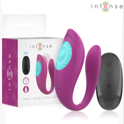 INTENSE - ANNIE ESTIMULADOR & VIBRADOR FORMA DE U MORADO CONTROL REMOTO