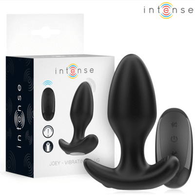 1273 INTENSE - JOEY PLUG ANAL 10 VIBRACIONES NEGRO CONTROL REMOTO