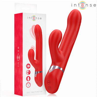 INTENSE - LELE VIBRADOR MULTIFUNCIÓN ROTATORIO & OSCILACIÓN & ESTIMULACIÓN ROJO
