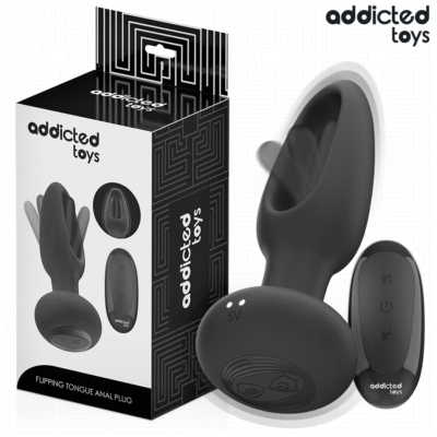 ADDICTED TOYS - PLUG ANAL CON LENGUA VIBRADORA Y CONTROL REMOTO