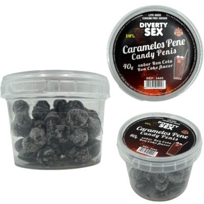 9860 DIABLO PICANTE - 20 CARAMELOS PENE CON SABOR RON COLA