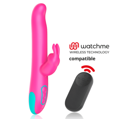7822 HAPPY LOKY - PLUTO RABBIT VIBRATOR & ROTATOR COMPATIBLE CON WATCHME WIRELESS TECHNOLOGY