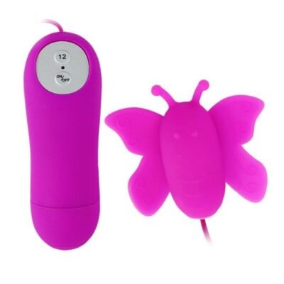 6705 BAILE - ESTIMULADOR DE CLÍTORIS MARIPOSA LOVE EGGS 12 VELOCIDADES LILA CONTROL REMOTO